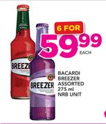Bacardi Breezer Assorted NRB Unit-6x275ml