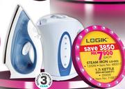 Logik Steam Iron LSI005 Or 1.7Ltr Kettle RSH-441668 01-Each