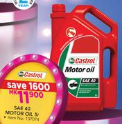 Castrol SAE40 Motor Oil-5Ltr
