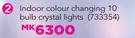 Santa's Trading Indoor Colour Changing 10 Bulb Crystal Lights