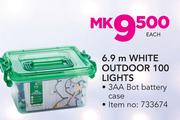 6.9m White Outdoor 100 Lights-Each