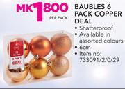 Baubles 6 Pack Copper Deal-Per Pack