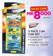 Adventure Wheels 5 Pack 1:64 Car Set-Per Pack