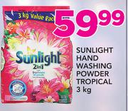 Sunlight Hand Washing Powder Tropical-3Kg