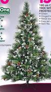 180cm Christmas Tree With Frosted Cone