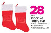 Stocking Photo Red-Each