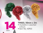 Tinsel-50mm x 2m Each