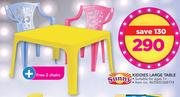 Sunny Kiddies Large Table+ Free 2 Chairs
