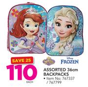 Disney Frozen Assorted 36Cm Backpacks-Each