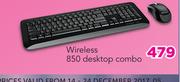 Microsoft Wireless 850 Desktop Combo