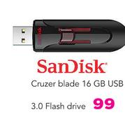 Sandisk Cruzer Blade 16 GB USB 3.0 Flash Drive