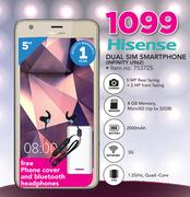 Hisense Dual Sim Smartphone Infinity U962 With Free Phone Cover & Bluetooth Headphones