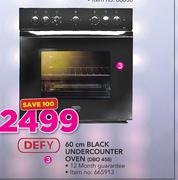Defy 60cm Black Undercounter Oven DBO 458