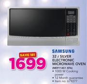 Samsung 32Ltr Silver Electronic Microwave Oven ME911451 XFA