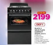 Defy Black 4 Solid Plate Compact Stove DSS514