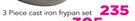 Mainstays 3 Piece Cast Iron Frypan Set-Per Set