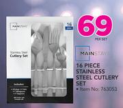 Mainstays 16 Piece Stainless Steel Cutlery Set-Per Set