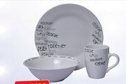 Always Home 16 Piece Round Scroll Design Dinnerset-Per Set