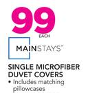 Mainstays Single Microfiber Duvet Covers Includes Matching Pillowcases
