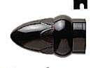 Decorland 25mm Aluminium Curtain Rods & Accessories Black Finial Acorn Plastic