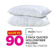 Mainstays 2 Pack Quilted Hollowfiber Pillows