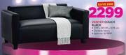 Denver Couch Black H79 x W139 x D78cm