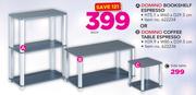 Domino Bookshelf Espresso H75.1 x W60 x D29.5cm Or Domino Coffee Table Espresso H39.9 x W80 x D39.5c