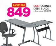 Colt Corner Desk Black