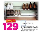 Mainstays 2 Tier Shoe Rack