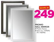 Promo Hall Mirror In Plastic Frame-Each