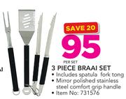 Megamaster 3 Piece Braai Set