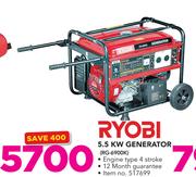 Ryobi 5.5 KW Generator RG-6900K
