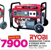 Ryobi 7.5 KWA 4 Stroke With Battery RG-7900K
