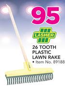 Lasher 26 Tooth Plastic Lawn Rake