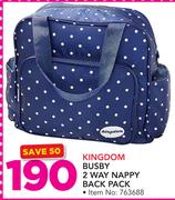 Kingdom Busby 2 Way Nappy Backpack