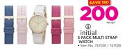Initial 5 Pack Multi Strap Watch-Per Set