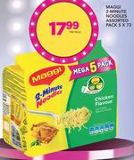 Maggi 2 Minute Noodles Assorted Pack-5x73g Per Pack
