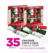 Santa's Trading Crackers Crepe 6 Pack-Per Pack