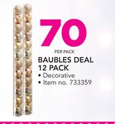 Santa's Trading Baubles Deal 12 Pack-Per Pack