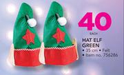 Santa's Trading Hat Elf Green-Each