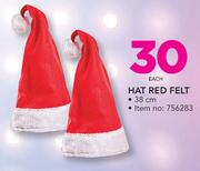 Santa's Trading Hat Red Felt-Each