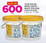 Santa's Trading 10M Solar Rope Lights Multi Colour-Each