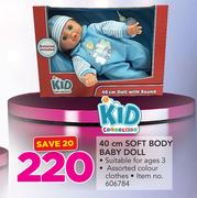 Kid Connection 40cm Soft Body Baby Doll