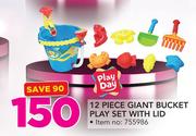 Play Day 12-Piece Giant Bucket Play Set With Lid
