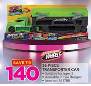 Adventures Wheels 36 Piece Transporter Car