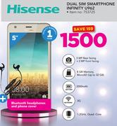 Hisense Dual Sim Smartphone Infinity U962 + Bluetooth Headphones And Phone Cover