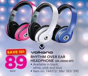 Volkano Rhythm Over Ear Headphone VK-20000-WT-Each