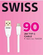 Swiss 2mm TYP C Cable