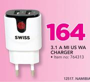 Swiss 3.1 A MI US WA Charger