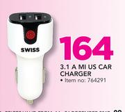 Swiss 3.1 A MI US Car Charger